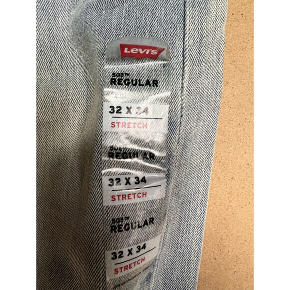 Mens Levi's Strauss & Co light wash jeans 505‎ 32X34 - Picture 6 of 8